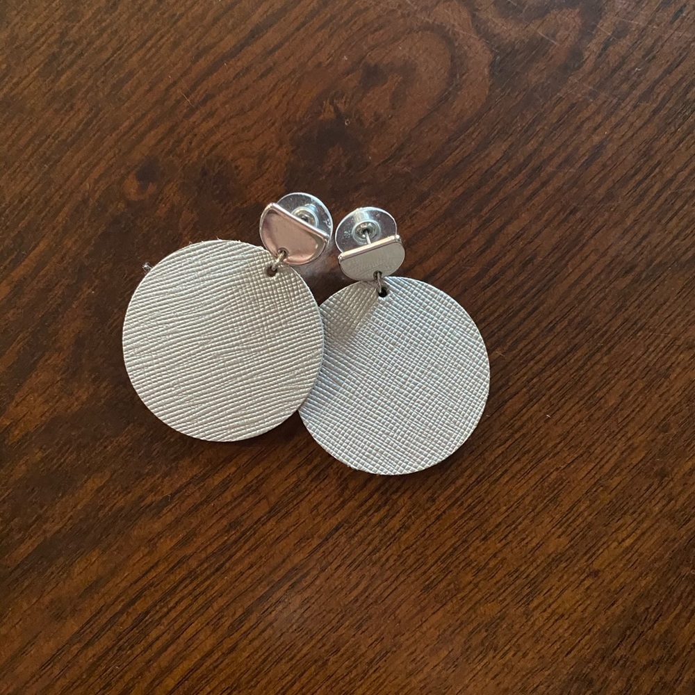 Nickel and Suede Leather Earrings